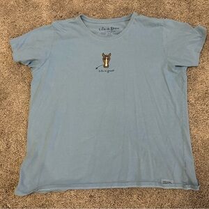 Life Is Good Men's Light Blue Short Sleeve Tee